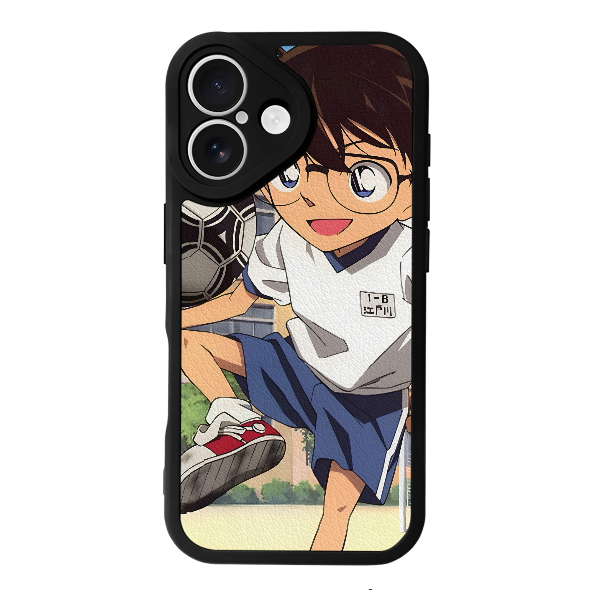 （画像用） 名探偵コナン Detective Conan 【iPhone 16シリーズ対応】シリコンスマホケース（レザー調） 材質：シリコン